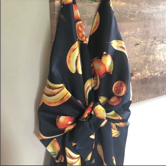 L’Academie Fruit Print Mini Dress in Navy NWOT - Picture 6 of 8